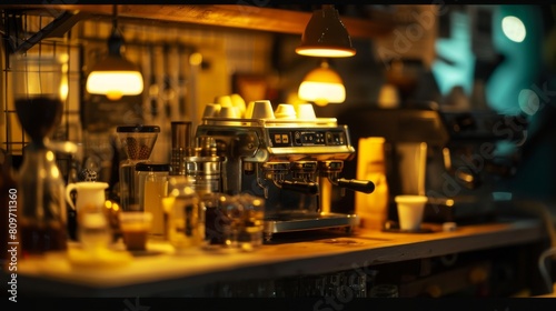Miniature Coffee Shop Scene with Tiny Baristas and Espresso Shots