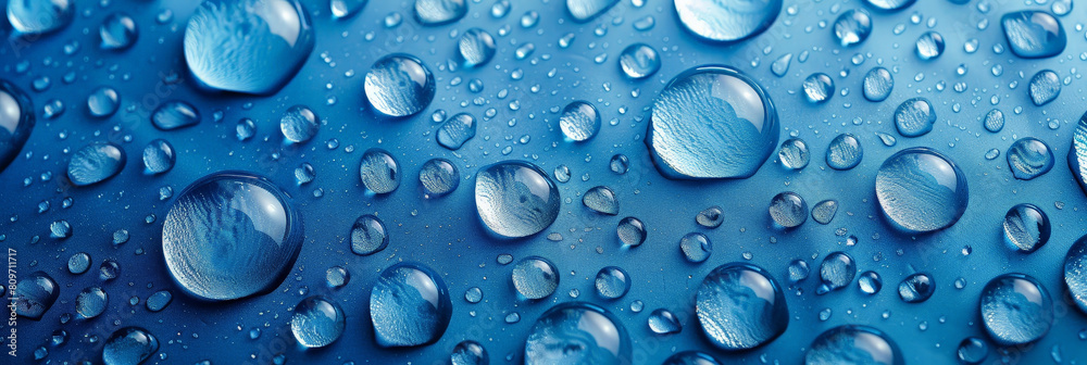 water droplets on a blue background, water texture surface, water drop texture on blue background water droplets on a blue background, water texture surface, water drop texture on blue background