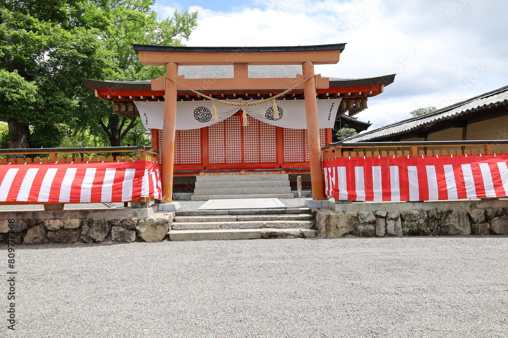 A Japanese temple in Kyoto : the scene of a subordinate shrine in the precincts of To-ji Temple A Japanese temple in Kyoto : the scene of a subordinate shrine in the precincts of To-ji Temple