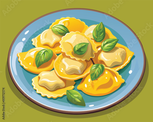 plate of pumpkin tortelli with cheese