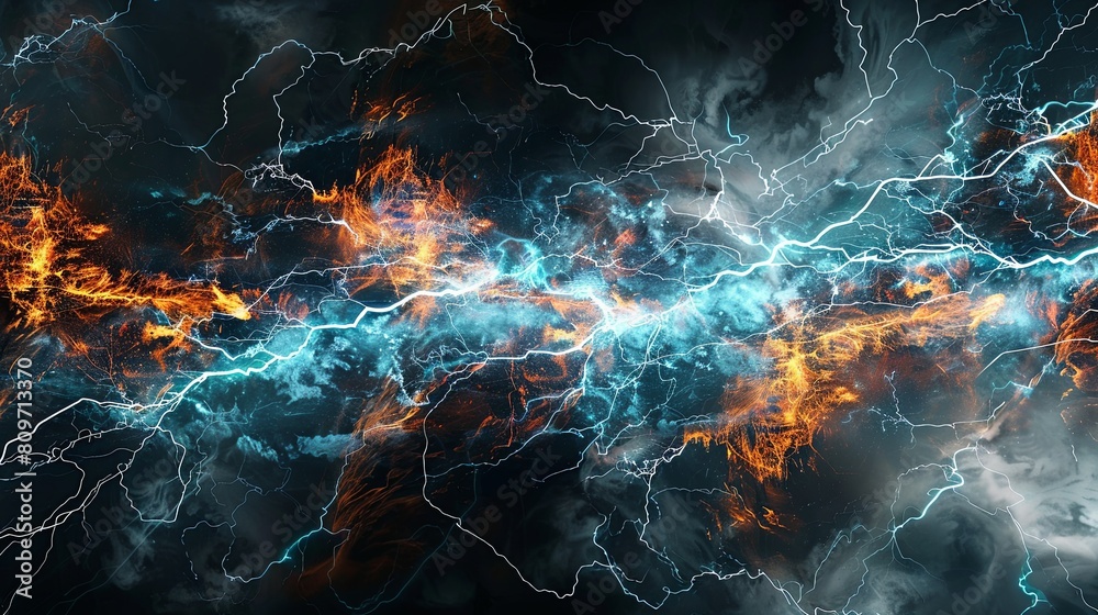 Abstract electric background featuring lightning. Abstract electric background featuring lightning.