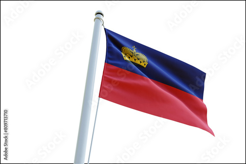 Isolated Liechtenstein Flag  A flag of wind on a transparnt backgorund.