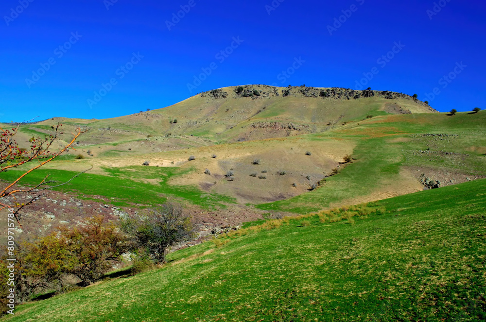 Uzbekistan foothills of the Pamirs. Beautiful mountain landscape.