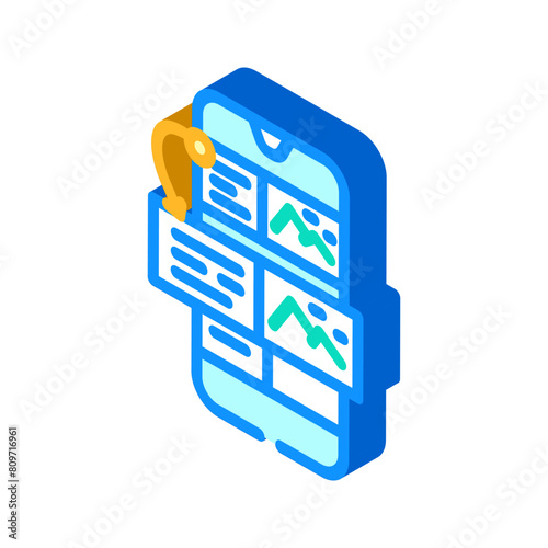 passage indexing seo isometric icon vector. passage indexing seo sign. isolated symbol illustration