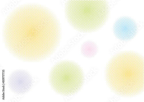 ドットで表現したカラフルな背景イメージ