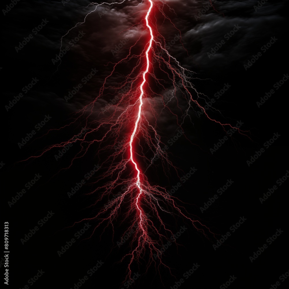 Dramatic Lightning Strike Illuminating a Dark Sky Dramatic Lightning Strike Illuminating a Dark Sky