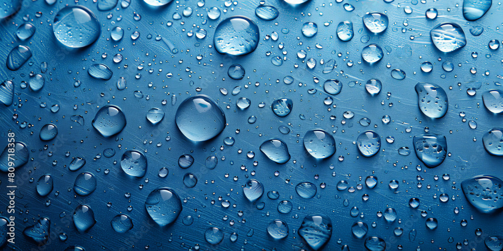 water droplets on a blue background, water texture surface, water drop texture on blue background water droplets on a blue background, water texture surface, water drop texture on blue background