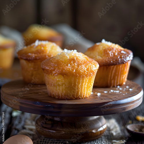 Magdalenas muffins on a plate. (ID: 809719164)