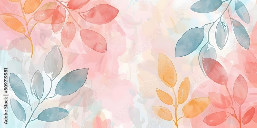Hand drawn simple background in soft colors