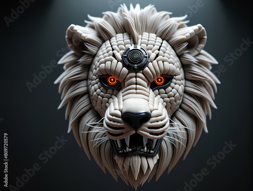 Lion mask. Digital illustra...