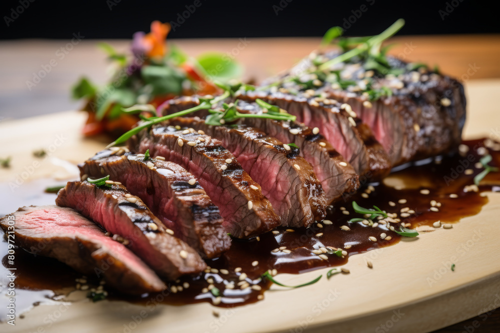 Sliced Steak with Sesame Seeds and Herbs Sliced Steak with Sesame Seeds and Herbs
