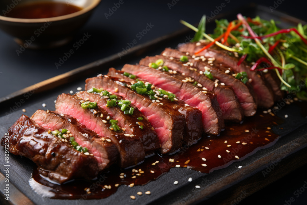 Sliced Steak with Sesame Seeds and Herbs Sliced Steak with Sesame Seeds and Herbs