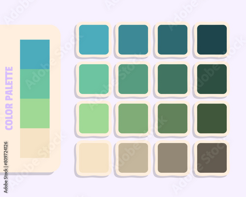 cadetblue mediumaquamarine lightgreen bisque  color theory, rgb color palette, colour matching