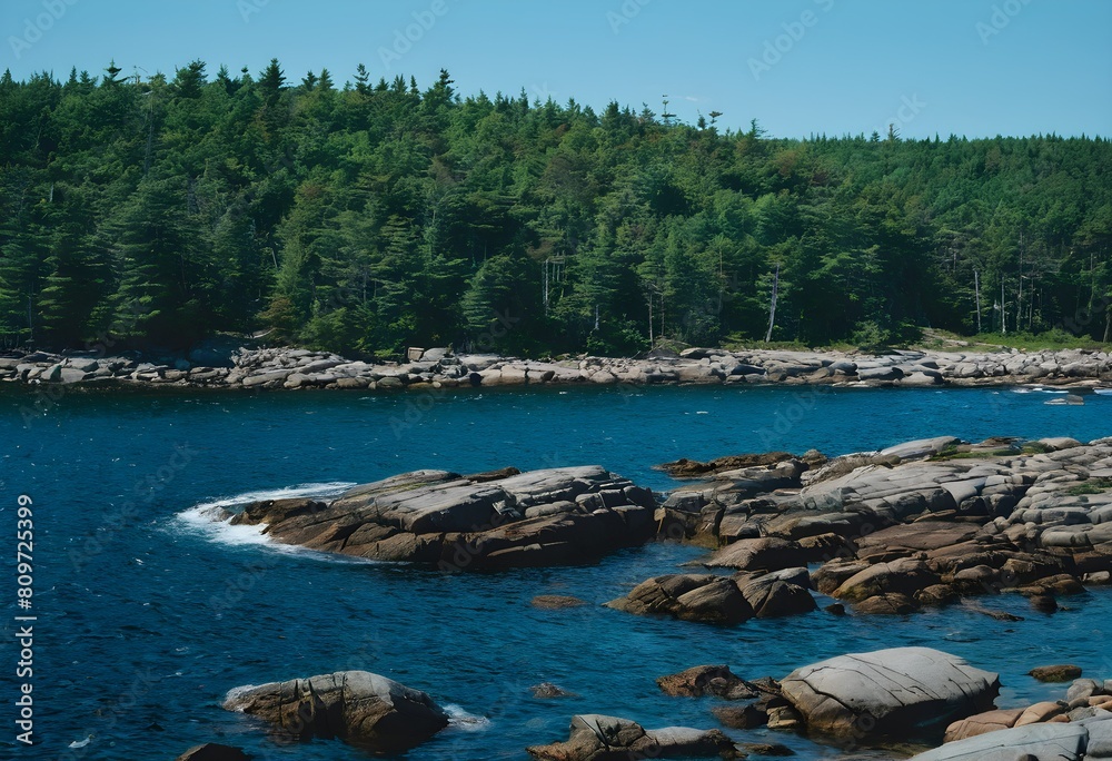 Obraz premium Island Adventure: Discovering the Wonders of Mount Desert Island