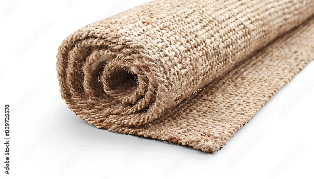 Stylish soft beige carpet isolated on white Stylish soft beige carpet isolated on white