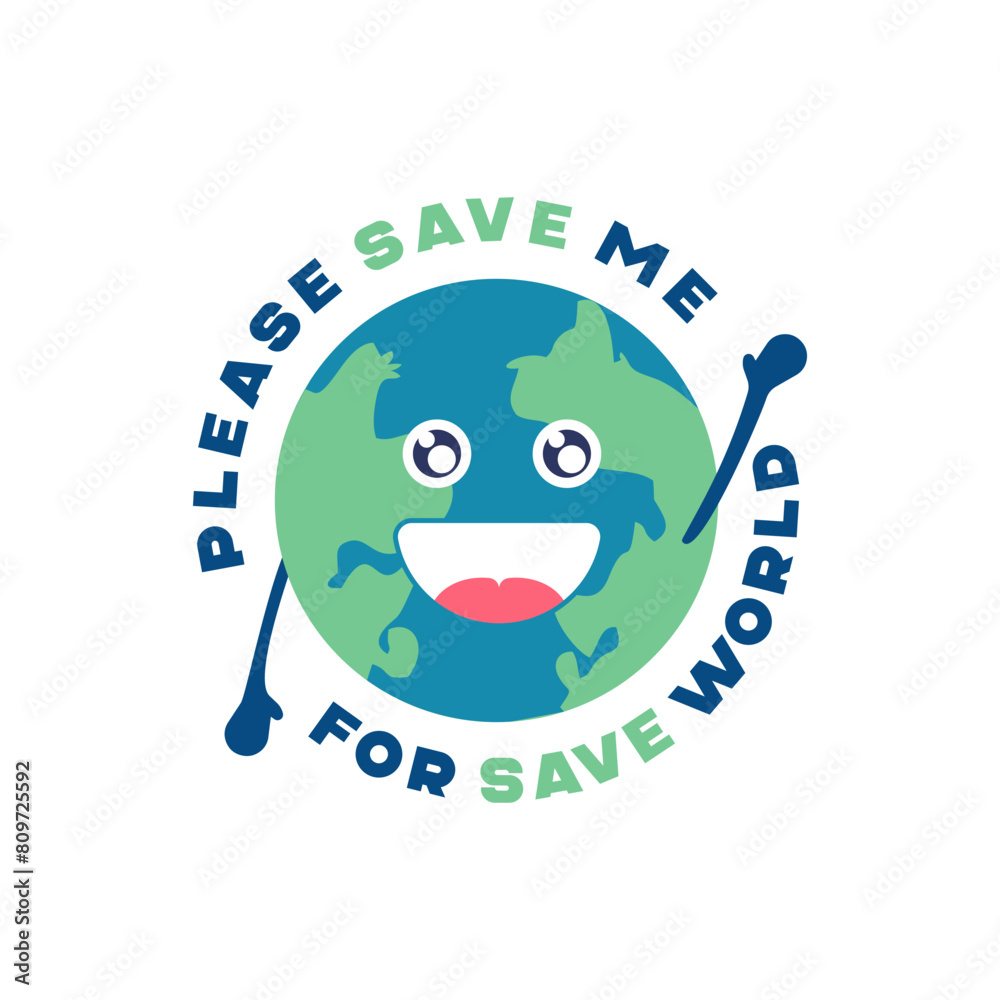 please save me for save the world,Happy earth mascot Cute planet character and waving hand isolated on white background. Vector illustration. please save me for save the world,Happy earth mascot Cute planet character and waving hand isolated on white background. Vector illustration.