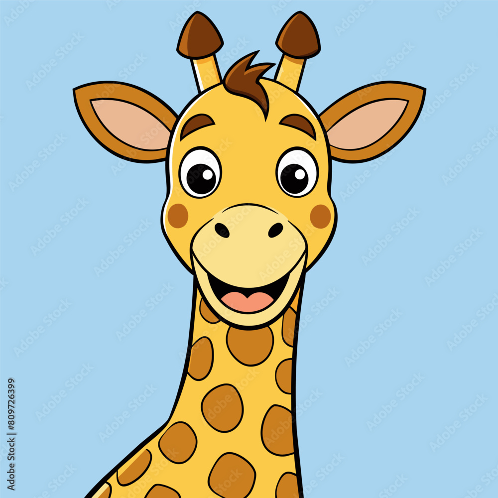 Cartoon Giraffe Illustration, Cartoon Art Cartoon Giraffe Illustration, Cartoon Art