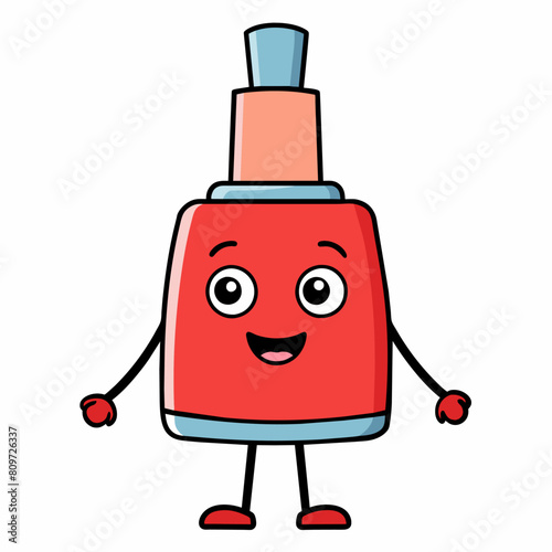Cartoon Nail Polish Illustration, Cartoon Art