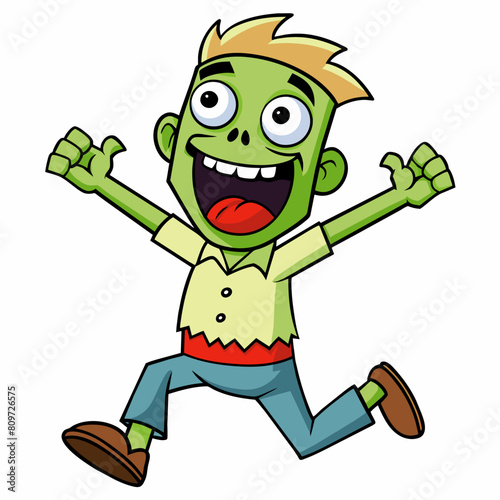 Cartoon Zombie Illustration, Cartoon Art