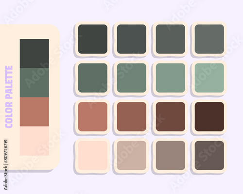 darkslategray dimgray indianred bisque  color theory, harmonious colours catalog sample, rgb color 