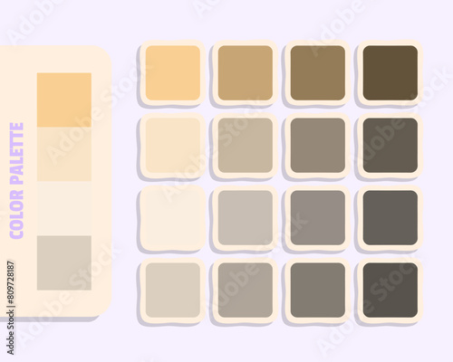 khaki bisque linen lightgray  color theory, harmonious colours catalog sample, design and edit 