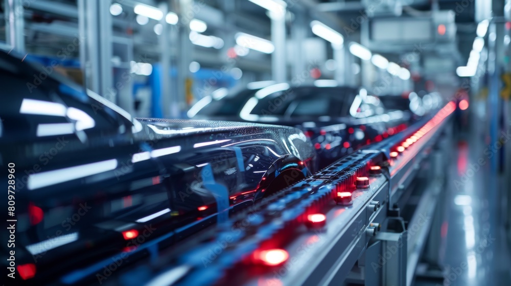 quality check being performed on automotive safety features, including airbags and seatbelts, in a production line. quality check being performed on automotive safety features, including airbags and seatbelts, in a production line.