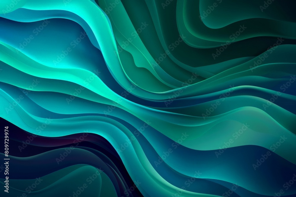 Green turquoise and Blue background vector overlap layer on dark space for background design Green turquoise and Blue background vector overlap layer on dark space for background design