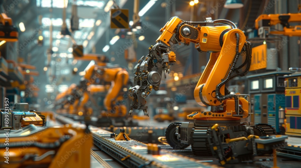 the assembly line process where robots and humans collaborate to ensure top vehicle quality.