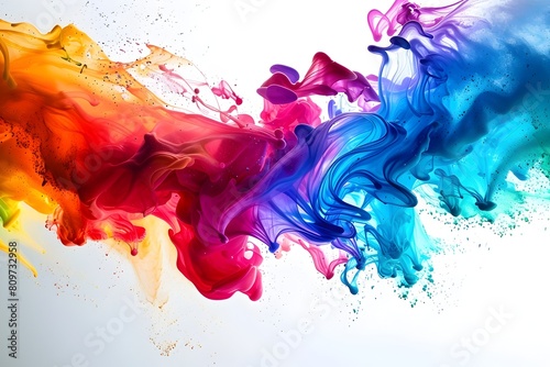 Spontaneous Explosion of Color: A Captivating of Wet Paint Scatter