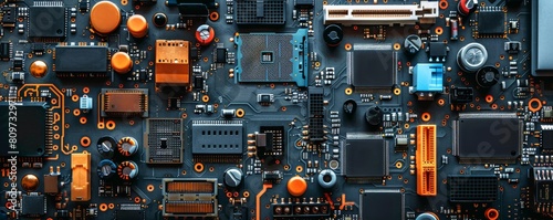 Electronic Circuit Board Close-up