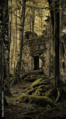 Mysterious alder woodlands hiding ancient ruins © Cloudyew