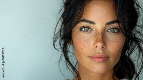 Closeup of a beautiful girl for beauty industry