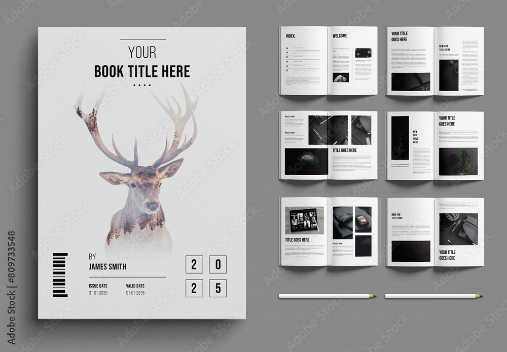 Book Template Design Stock Template | Adobe Stock