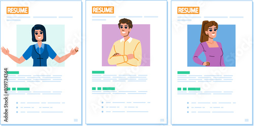 interview employee recruitment vector. recruit team, hire candidate, work human interview employee recruitment character. people flat cartoon illustration