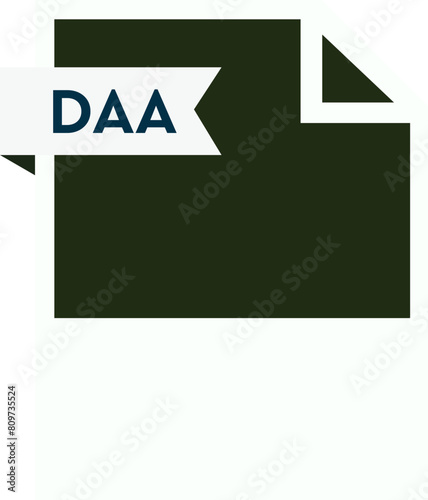 DAA File format icon  roe color fill