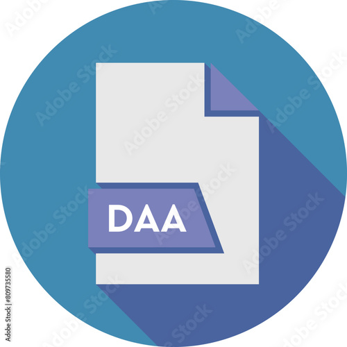 DAA File format icon space in shapes and circular shape outside