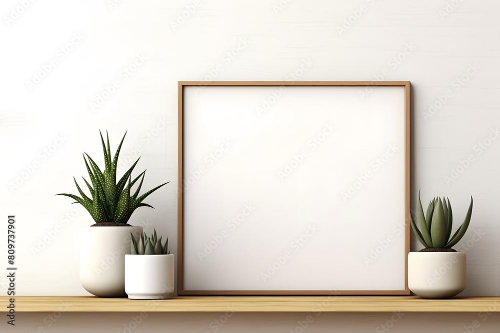 Square poster mockup template Blank picture frame mockup on wall in minimal modern interior
Square poster mockup template Blank picture frame mockup on wall in minimal modern interior