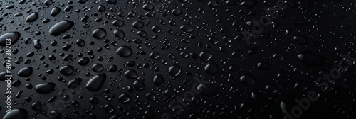 water droplets on a black background  water texture surface  water drop texture on black background