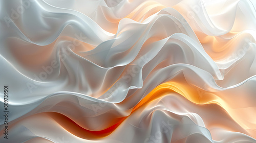 White background, subtle gradients of pale pink and gold, showing elegant wavy lines. 