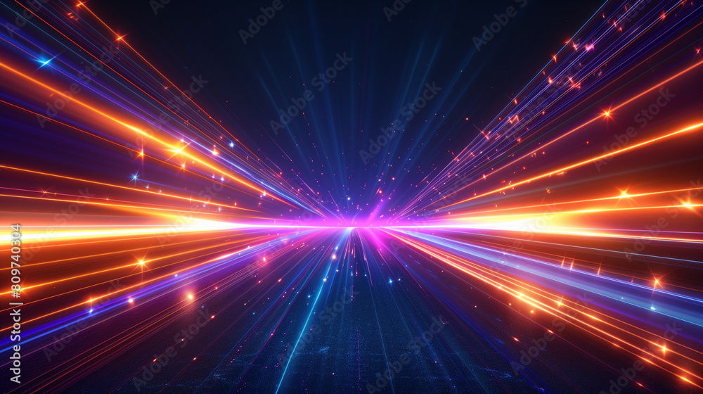 Abstract high speed light trails on dark background. Futuristic template for banner, presentations, flyers, posters. Abstract high speed light trails on dark background. Futuristic template for banner, presentations, flyers, posters.