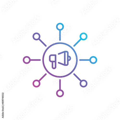 viral marketing vector icon