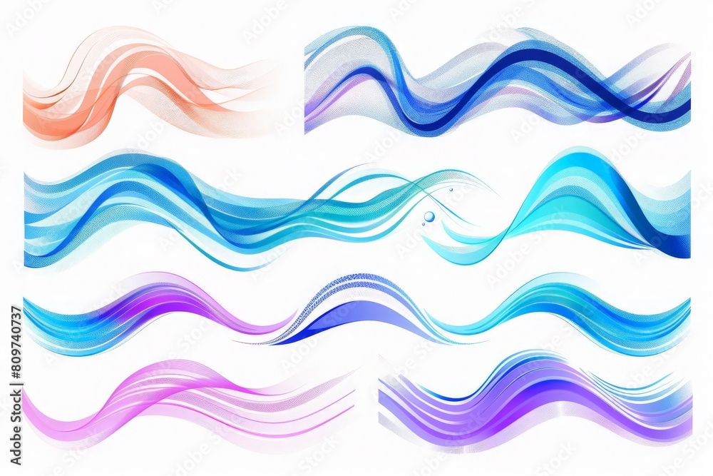 Curve Lines, Drops, Wave Collection of Abstract Design Element for Top, Bottom Page Web Site. Template of Modern Dividers Shapes for Website Pictogram Set Curve Lines, Drops, Wave Collection of Abstract Design Element for Top, Bottom Page Web Site. Template of Modern Dividers Shapes for Website Pictogram Set