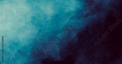 Teal Blue and Green Abstract Watercolor Background Texture for Banners