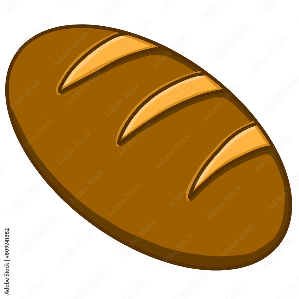 Obraz premium illustration of bread bakery pastries drawing elements 