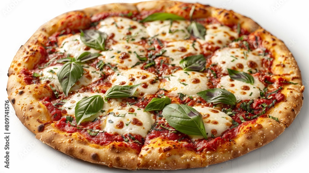 gourmet pizza, italian pizza with thin crust, rich tomato sauce, gooey mozzarella, and fresh basil leaves a delicious traditional dish gourmet pizza, italian pizza with thin crust, rich tomato sauce, gooey mozzarella, and fresh basil leaves a delicious traditional dish