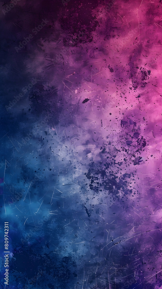abstract webpage header design, copy space, and a gradient backdrop of dark blue and purple with a gritty texture effect