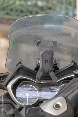 Four Point Big Smartphone Holder for Motorcycle Windscreen