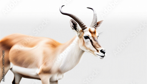 antelope, isolated white background
 photo