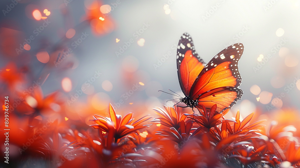 Butterfly Flowers Banner Butterfly Flowers Banner