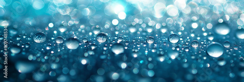 Wallpaper Mural water droplets on a blue background, water texture surface, water drop texture on blue background Torontodigital.ca